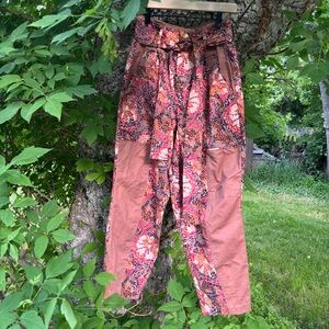 NWT Chufy Ciji patterned tapered fit belted trouser pants
